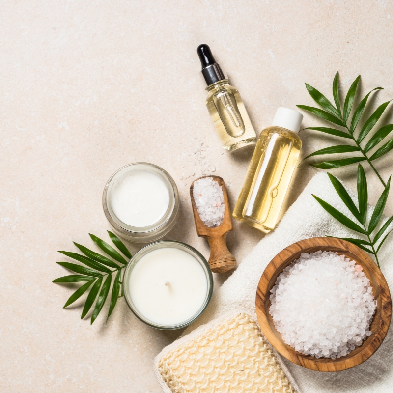 Modern spa reception area